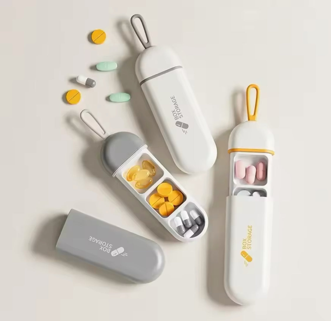 Mini Portable Small Pill Box, Three Compartment Medicine Organizer Box, Durable Sturdy Pocket Pill Box Mini Portable Small Pill Box, Three Compartment Medicine Organizer Box, Durable Sturdy Pocket Pill Box